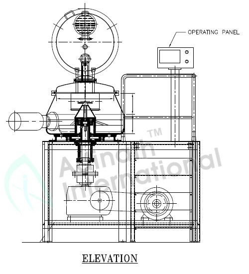 Drawing Layout Of High Shear Mixer / Rapid Mixer Granulator